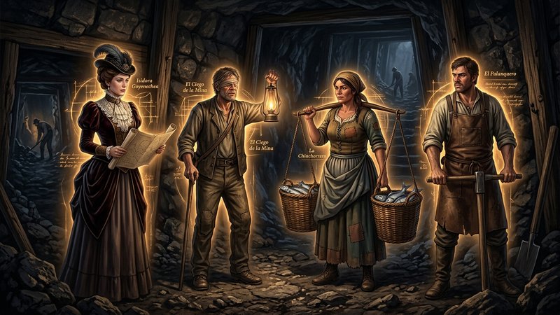 Personajes Históricos: Isidora, El Ciego, La Chinchorrera y El Palanquero