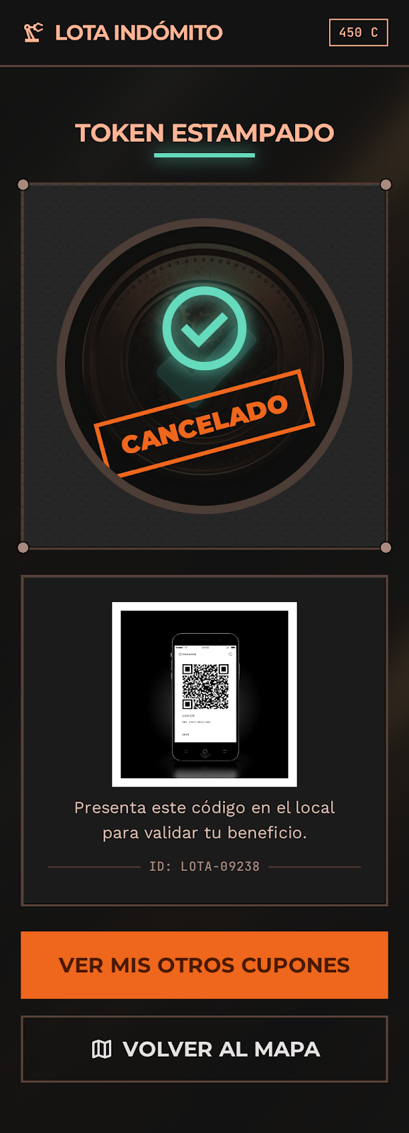 Canje exitoso ficha digital