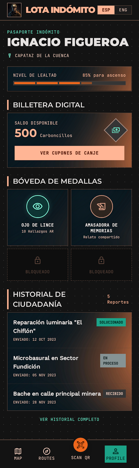 Pasaporte ind mito selector mejorado